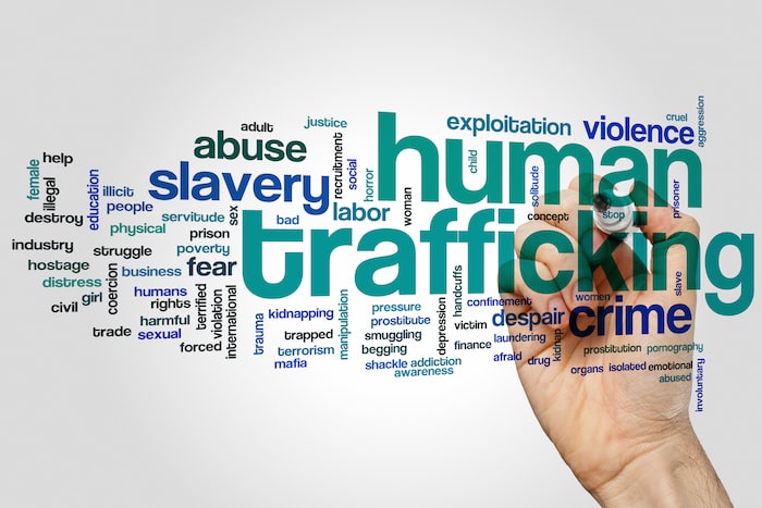 human trafficking and other related words